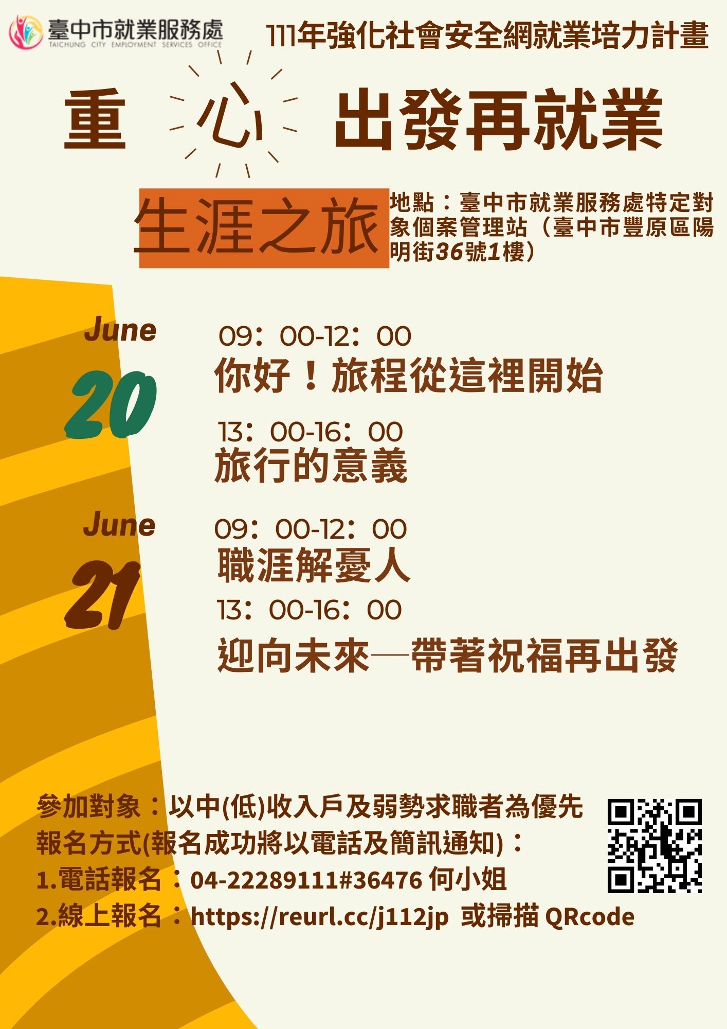 生涯之旅─重「心」出發再就業~~支持性就業團體