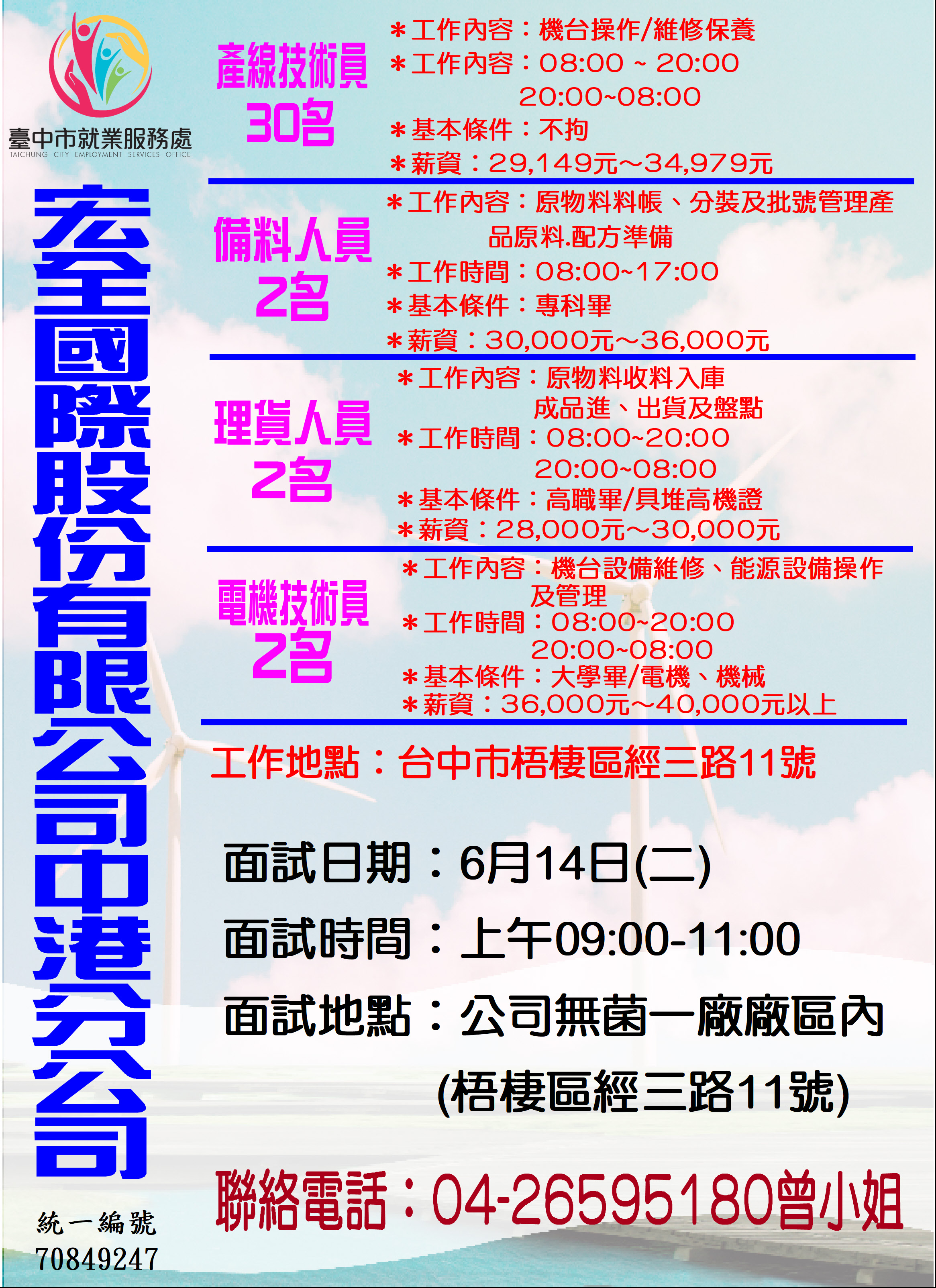 [單一徵才]宏全國際股份有限公司中港分公司