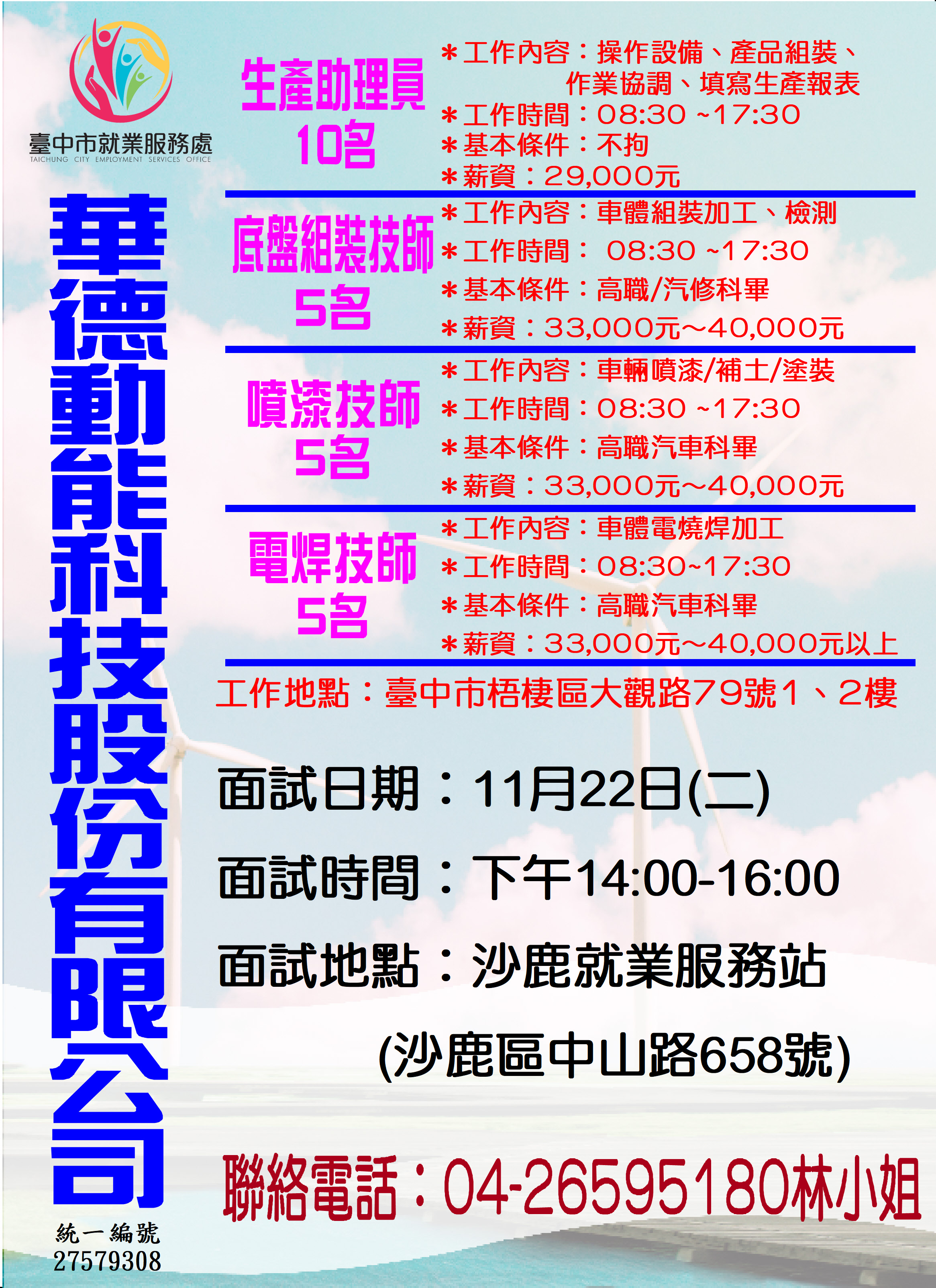 [單一徵才]華德動能科技股份有限公司