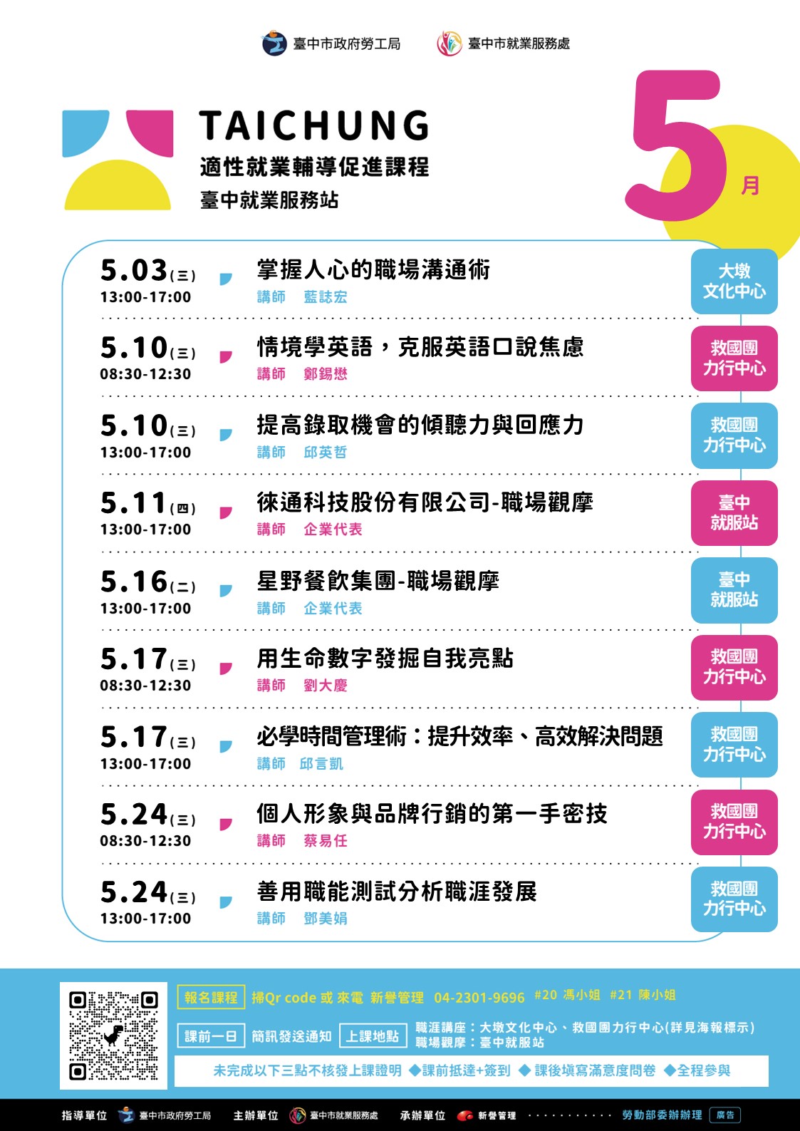 適性就業輔導促進就業計畫-臺中站(上午場)