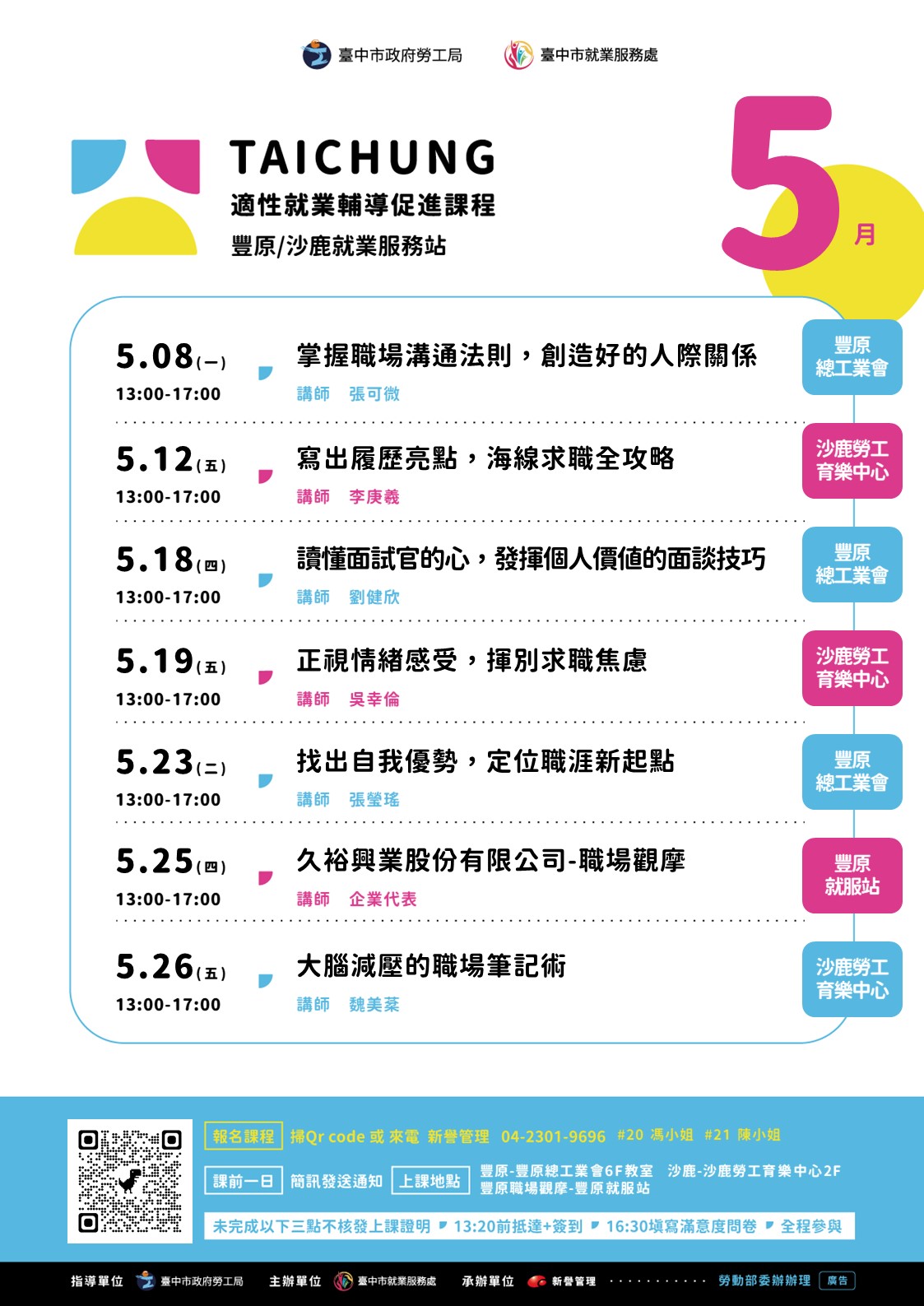 適性就業輔導促進就業計畫-豐原站