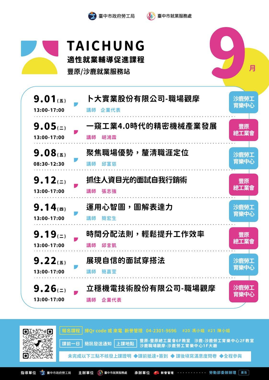 適性就業輔導促進就業計畫-沙鹿站(職場觀摩)