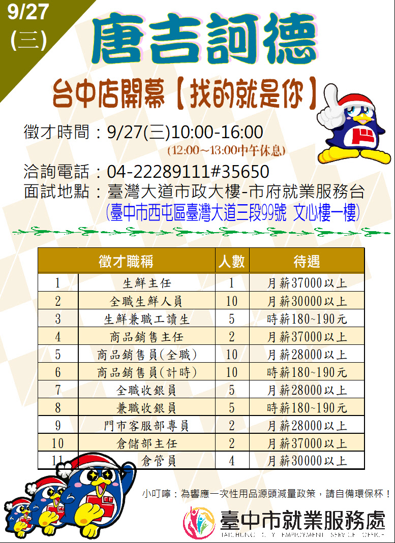 [單一徵才]台灣泛亞零售管理顧問股份有限公司(唐吉訶德 DON DON DONKI)