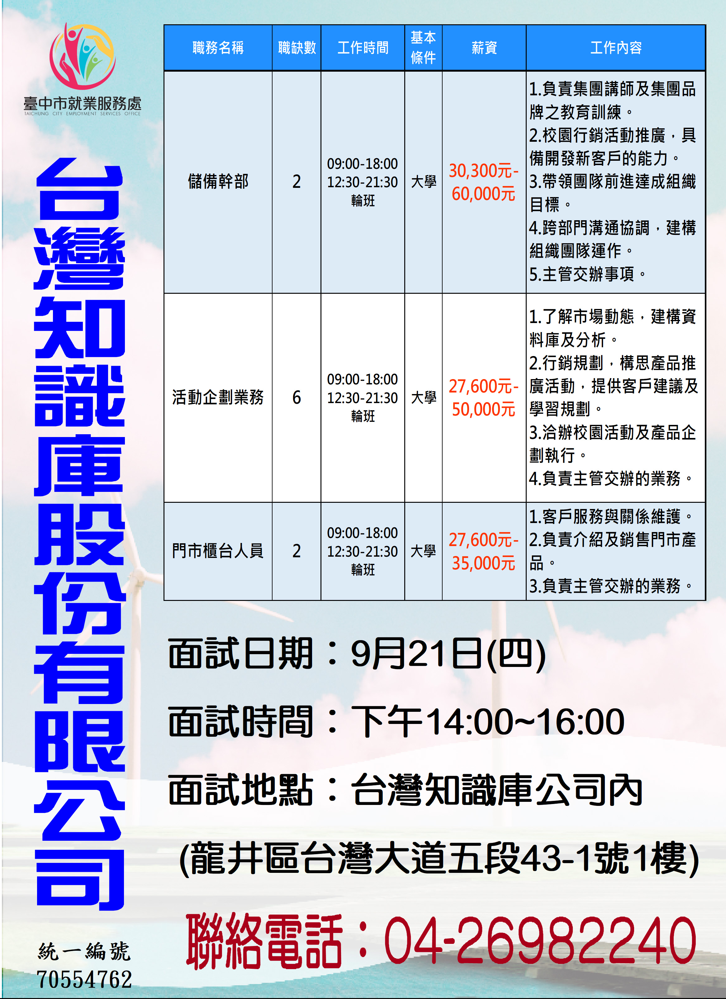 [單一徵才]台灣知識庫股份有限公司