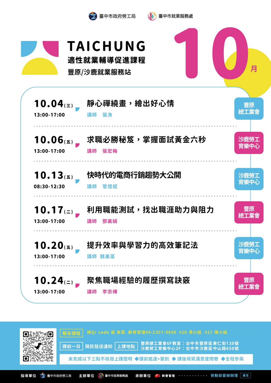 適性就業輔導促進就業計畫-豐原站