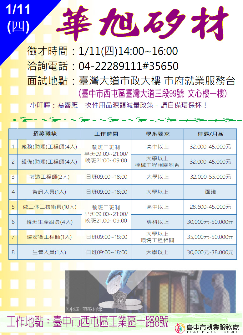 [單一徵才]華旭矽材股份有限公司