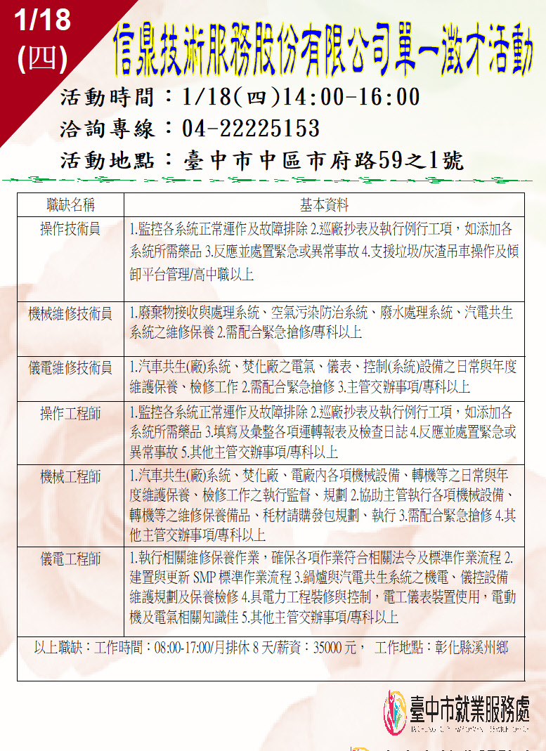 [單一徵才]信鼎技術服務股份有限公司