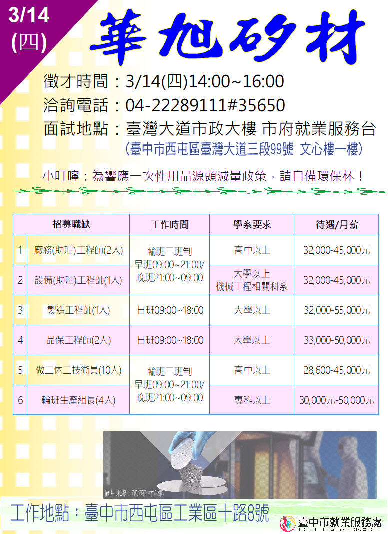 [單一徵才]華旭矽材股份有限公司