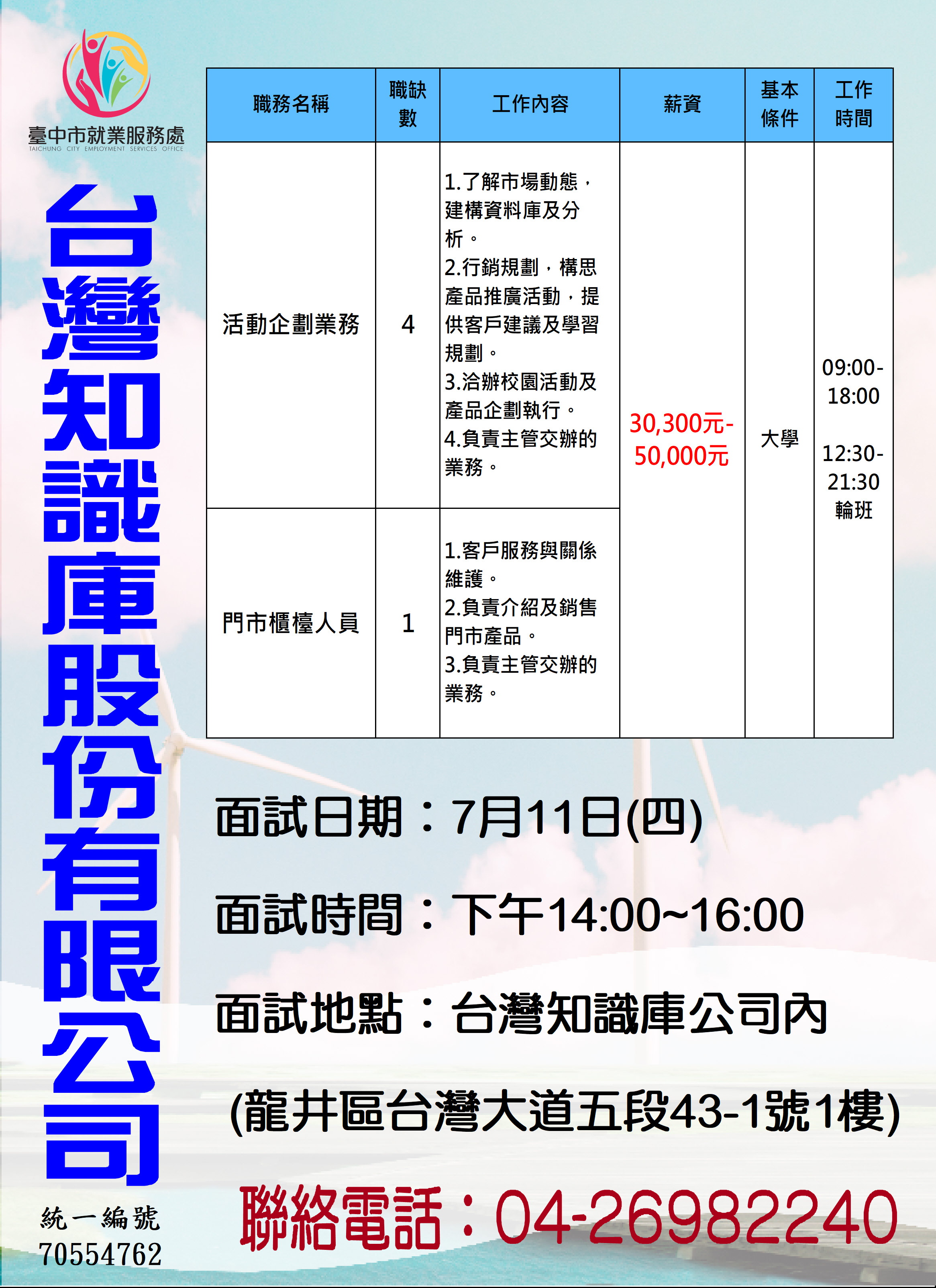 [單一徵才]台灣知識庫股份有限公司