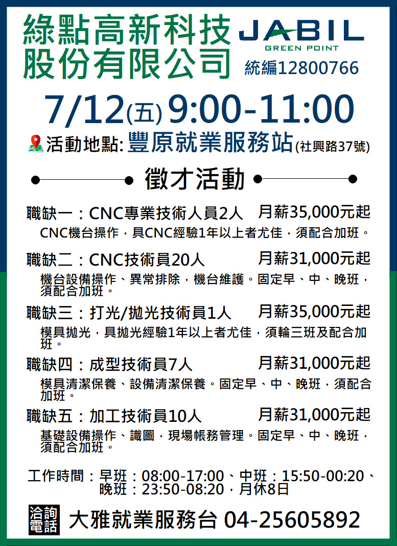 [單一徵才]綠點高新科技股份有限公司