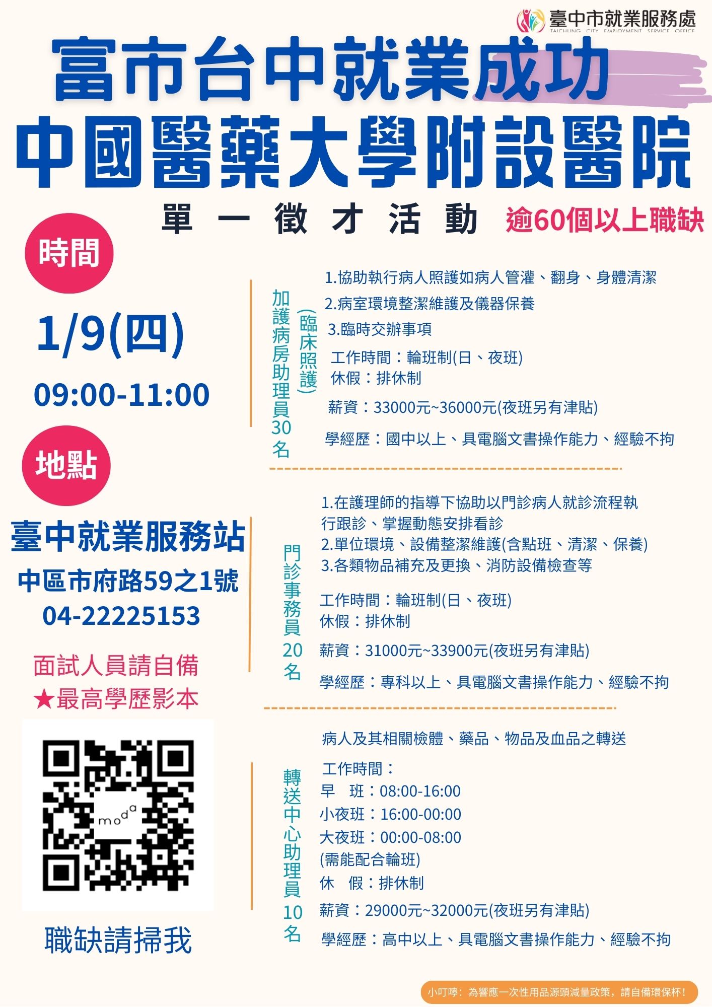 [單一徵才]中國醫藥大學附設醫院