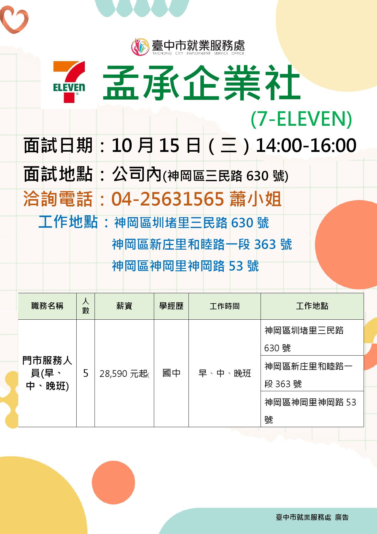 【單一徵才】孟承企業社